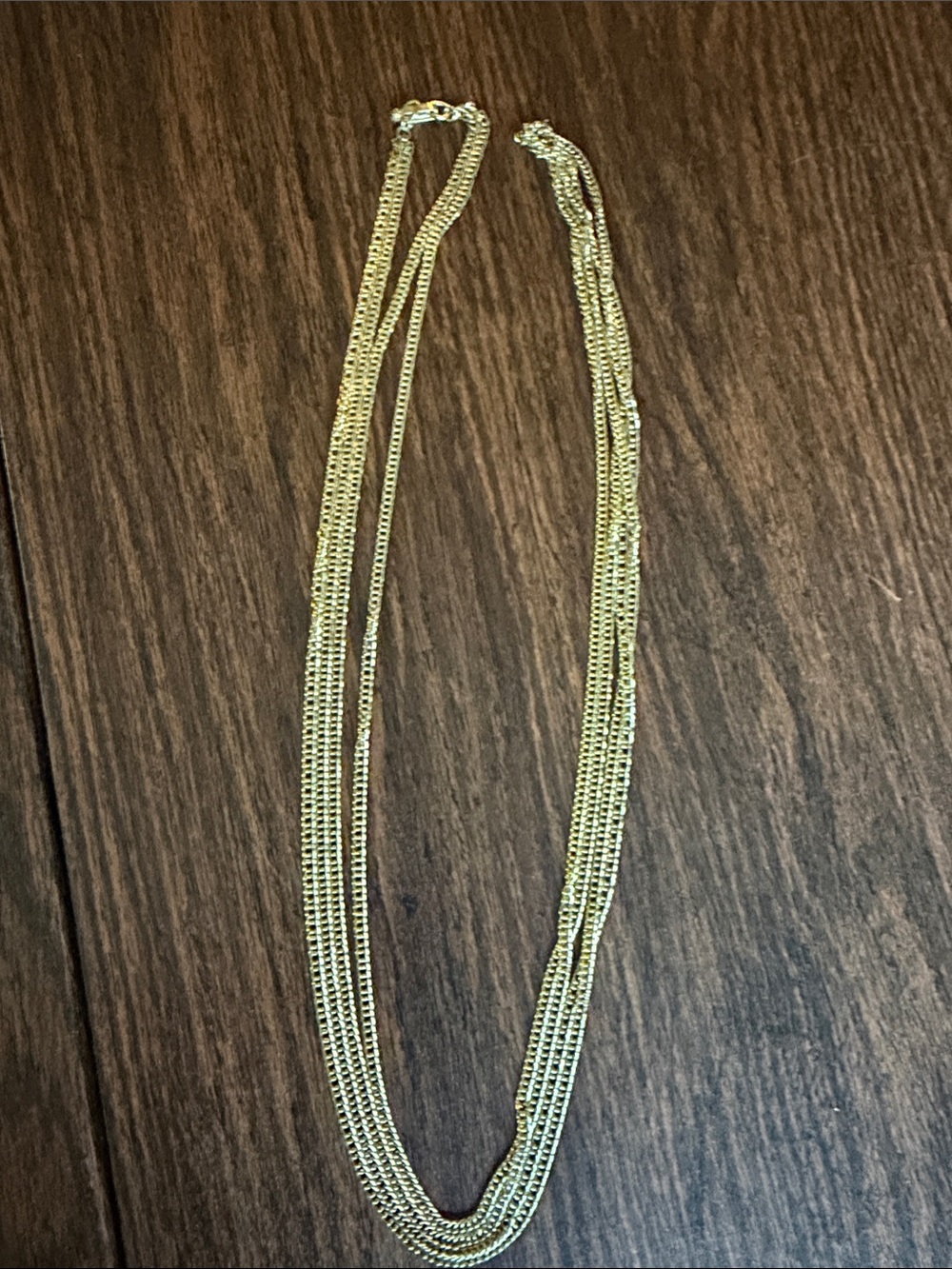 Elegant Gold-Tone Multi-Strand Women’s Necklace